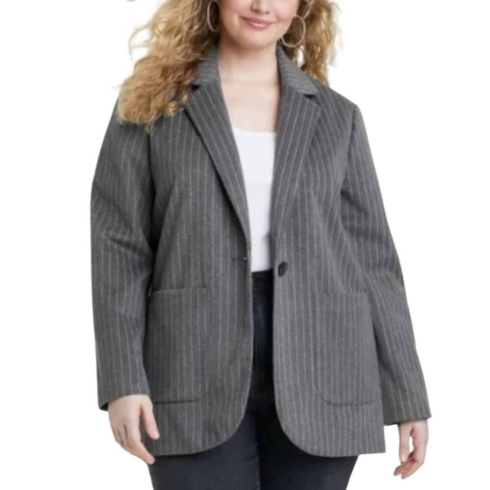 Universal Thread Women's Relaxed Fit Lined Pinstripe Blazer XXL
